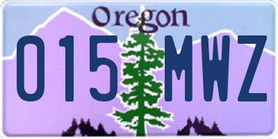 OR license plate 015MWZ
