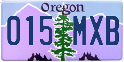 OR license plate 015MXB
