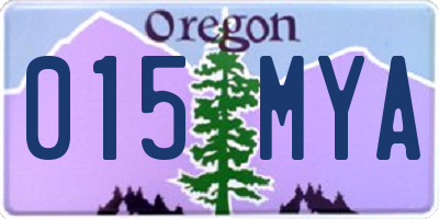 OR license plate 015MYA