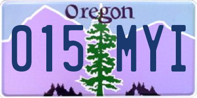 OR license plate 015MYI