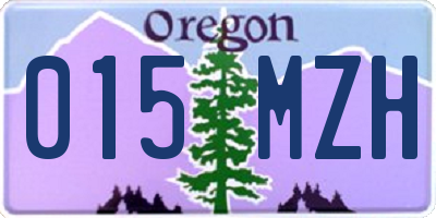 OR license plate 015MZH