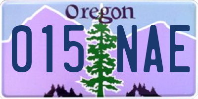 OR license plate 015NAE