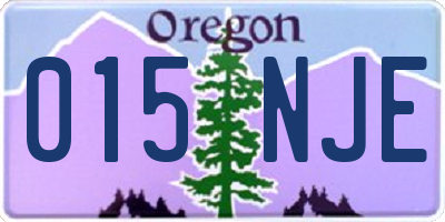 OR license plate 015NJE