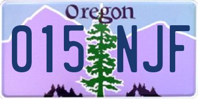 OR license plate 015NJF