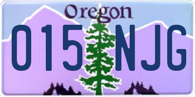 OR license plate 015NJG