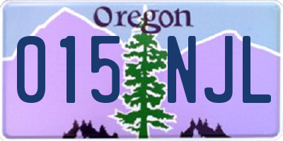 OR license plate 015NJL
