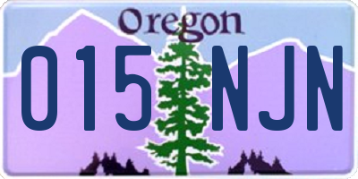 OR license plate 015NJN