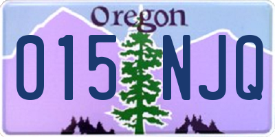 OR license plate 015NJQ