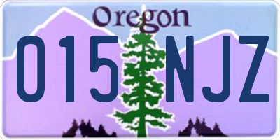 OR license plate 015NJZ