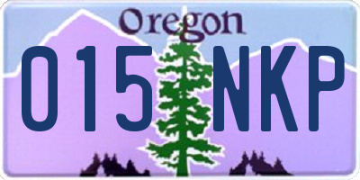 OR license plate 015NKP