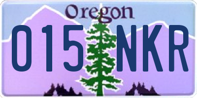 OR license plate 015NKR