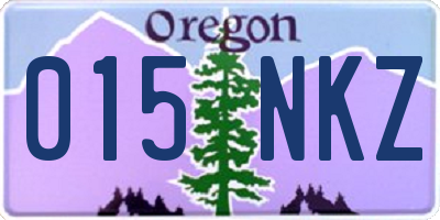 OR license plate 015NKZ