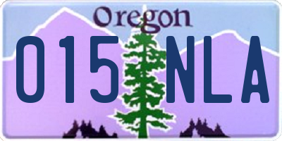 OR license plate 015NLA