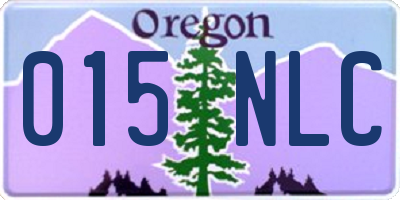 OR license plate 015NLC