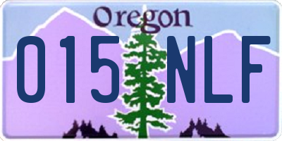 OR license plate 015NLF