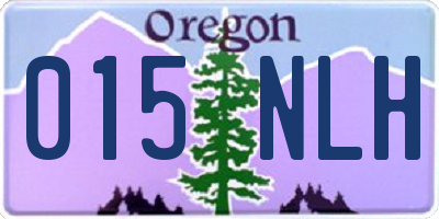 OR license plate 015NLH