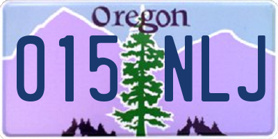 OR license plate 015NLJ