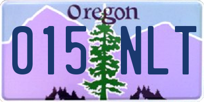 OR license plate 015NLT