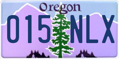 OR license plate 015NLX