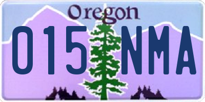 OR license plate 015NMA