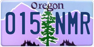 OR license plate 015NMR