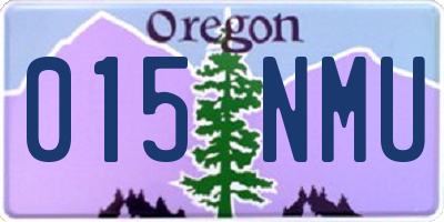 OR license plate 015NMU