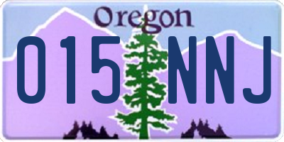 OR license plate 015NNJ