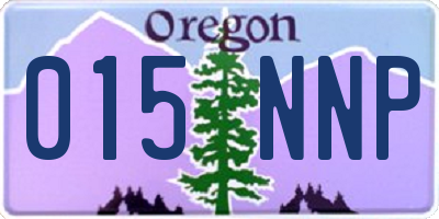 OR license plate 015NNP