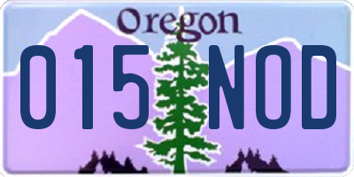OR license plate 015NOD