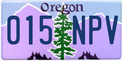 OR license plate 015NPV