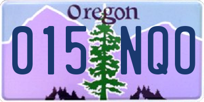 OR license plate 015NQO