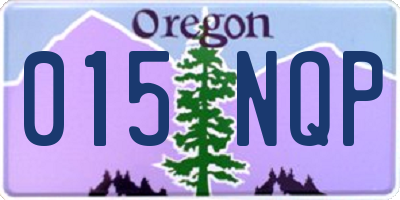 OR license plate 015NQP