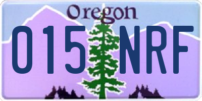 OR license plate 015NRF