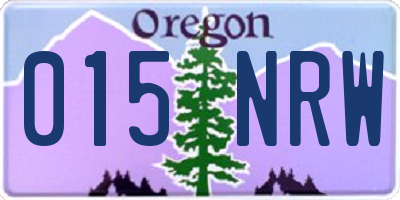 OR license plate 015NRW