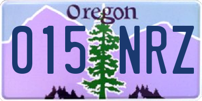 OR license plate 015NRZ