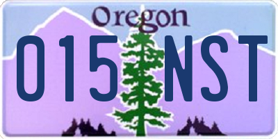 OR license plate 015NST