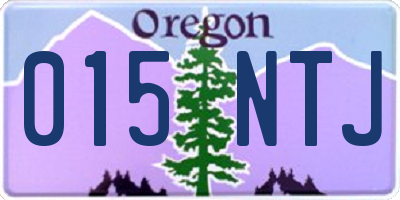 OR license plate 015NTJ