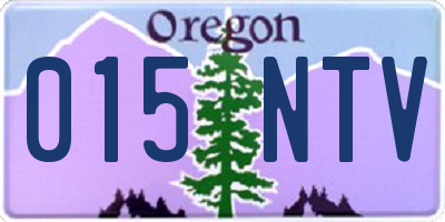 OR license plate 015NTV