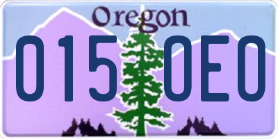 OR license plate 015OEO