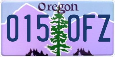 OR license plate 015OFZ