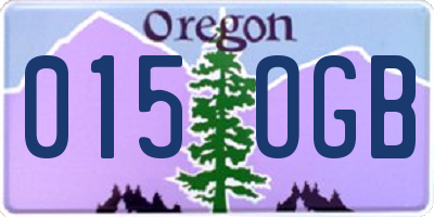 OR license plate 015OGB