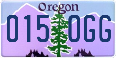 OR license plate 015OGG