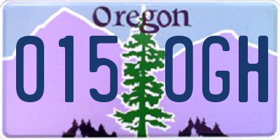 OR license plate 015OGH