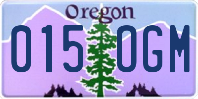 OR license plate 015OGM