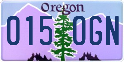 OR license plate 015OGN