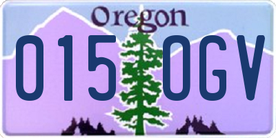 OR license plate 015OGV