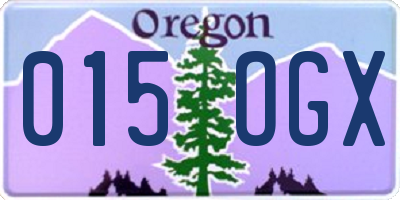 OR license plate 015OGX