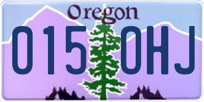 OR license plate 015OHJ
