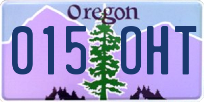 OR license plate 015OHT