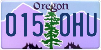 OR license plate 015OHU